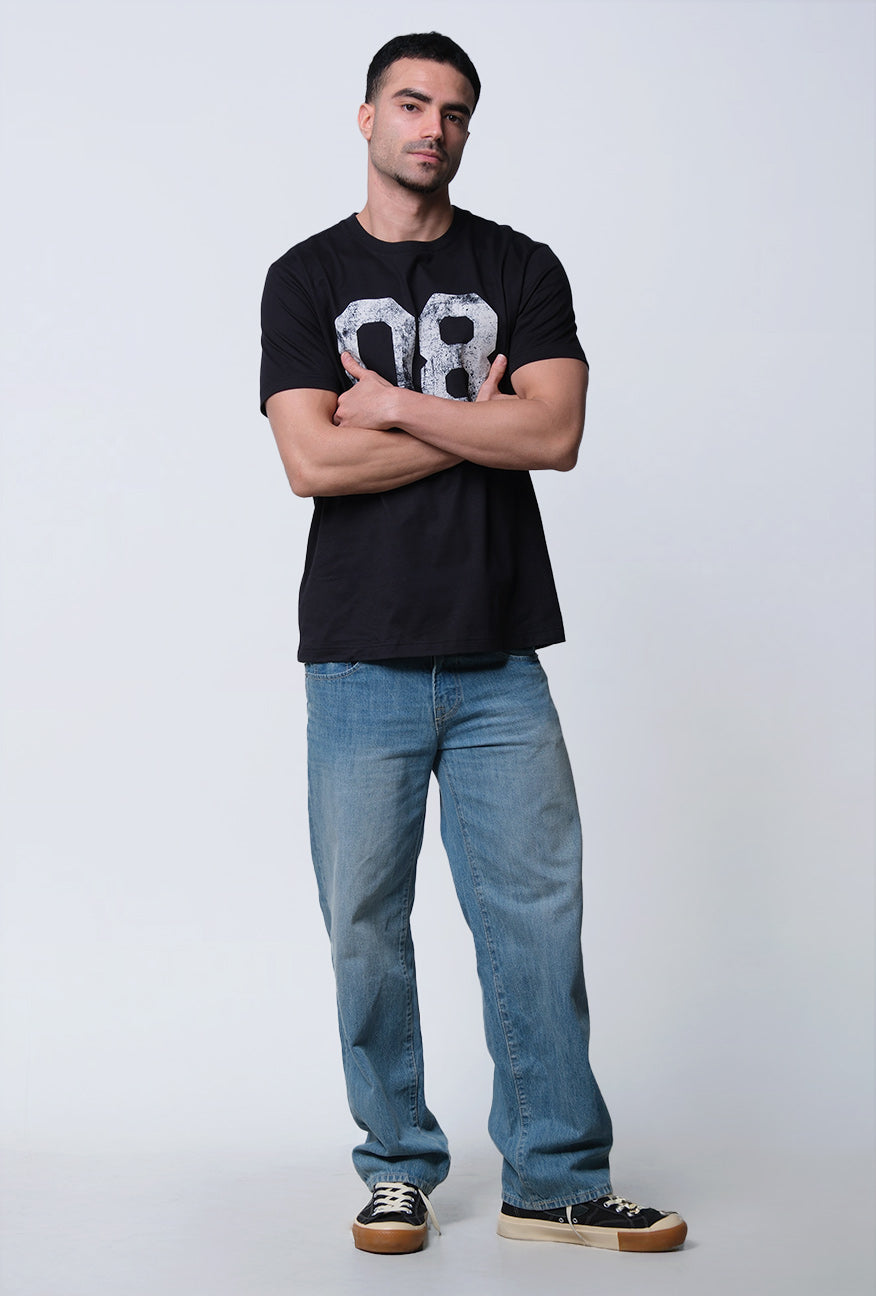 T-Shirt Lengan Pendek Slimfit Rinkle Black