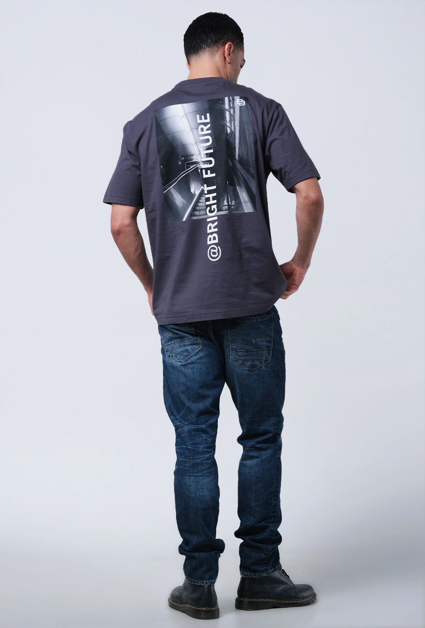 T-Shirt Lengan Pendek Oliever Dark Grey