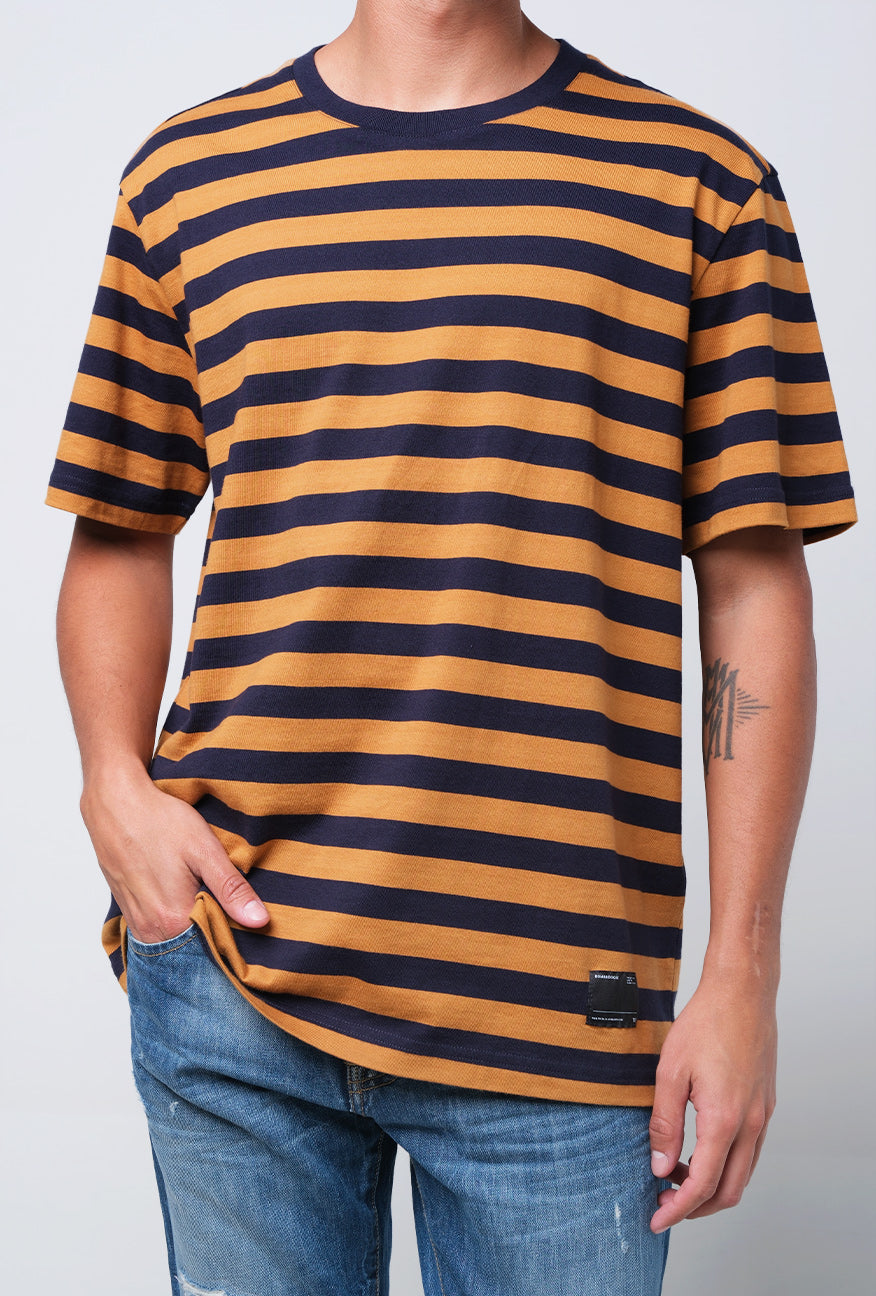 T-Shirt Lengan Pendek Regular Makho Orange Navy
