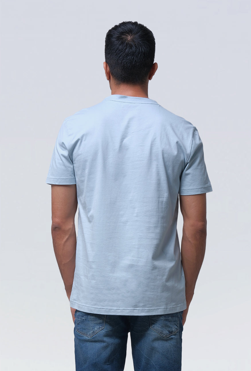 T-Shirt Lengan Pendek Slimfit Mortain Baby Blue