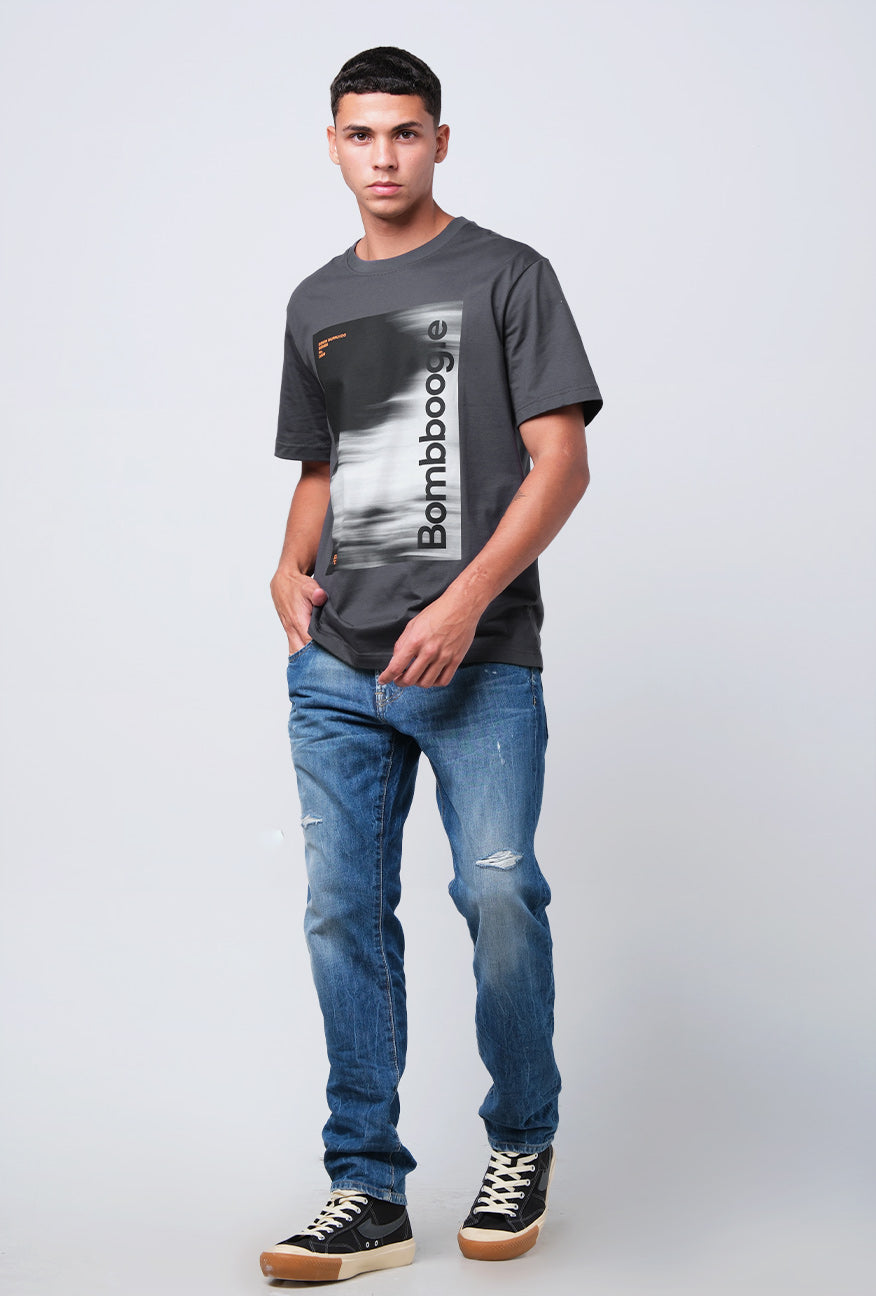 T-Shirt Lengan Pendek Regular Greivo Dark Grey 2.0