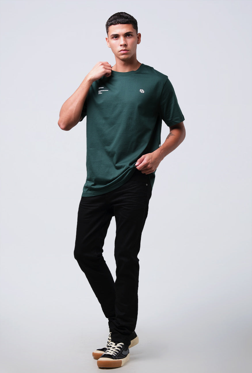 T-Shirt Lengan Pendek Regular Scree Dark Green 2.0