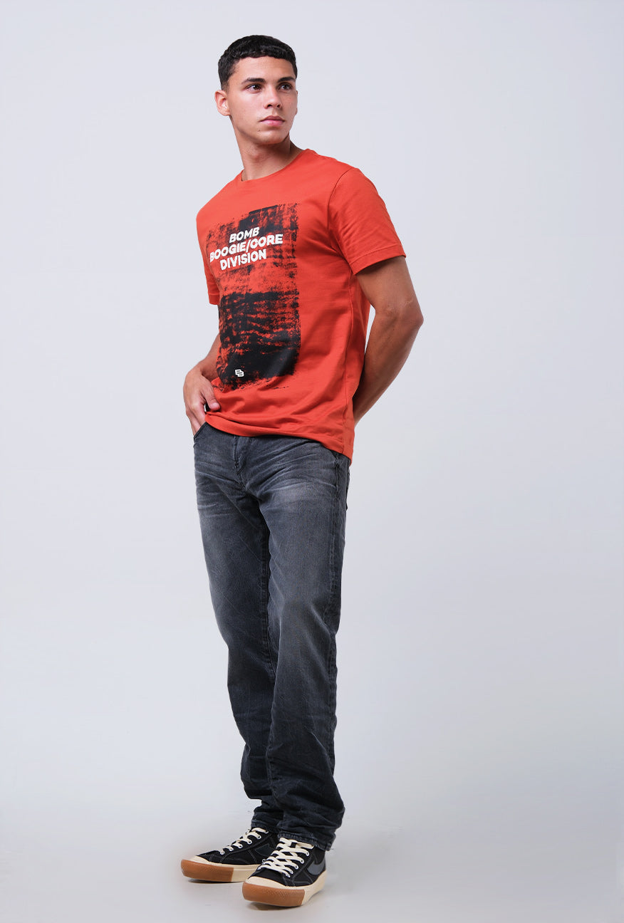 T-Shirt Lengan Pendek Slmift Hereon Dark Orange
