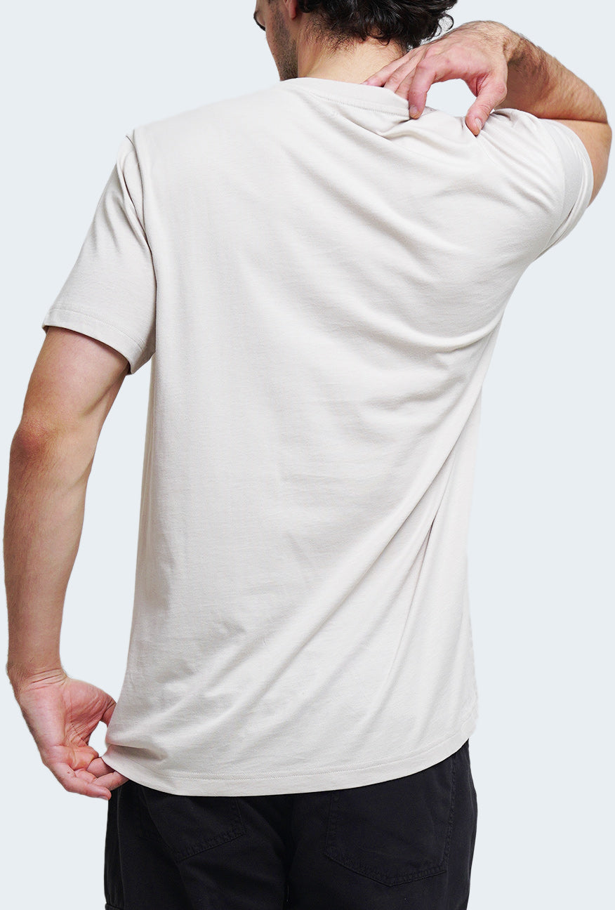 T-Shirt Lengan Pendek Regular Lipsey Light Khaki