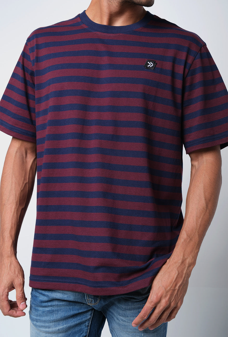 T-Shirt Lengan Pendek Regular Graffy Navy Maroon