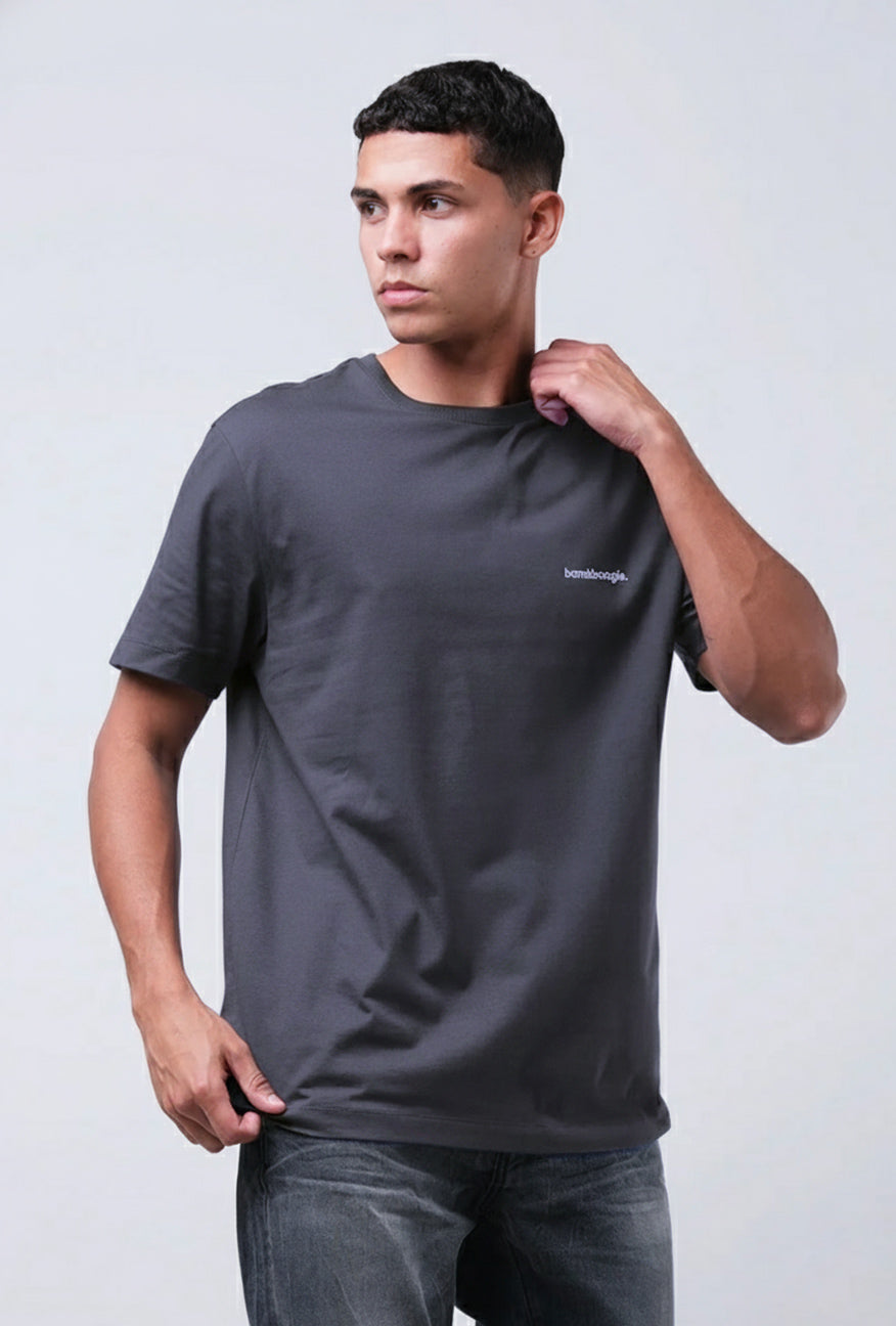 T-Shirt Lengan Pendek Oliever Dark Grey