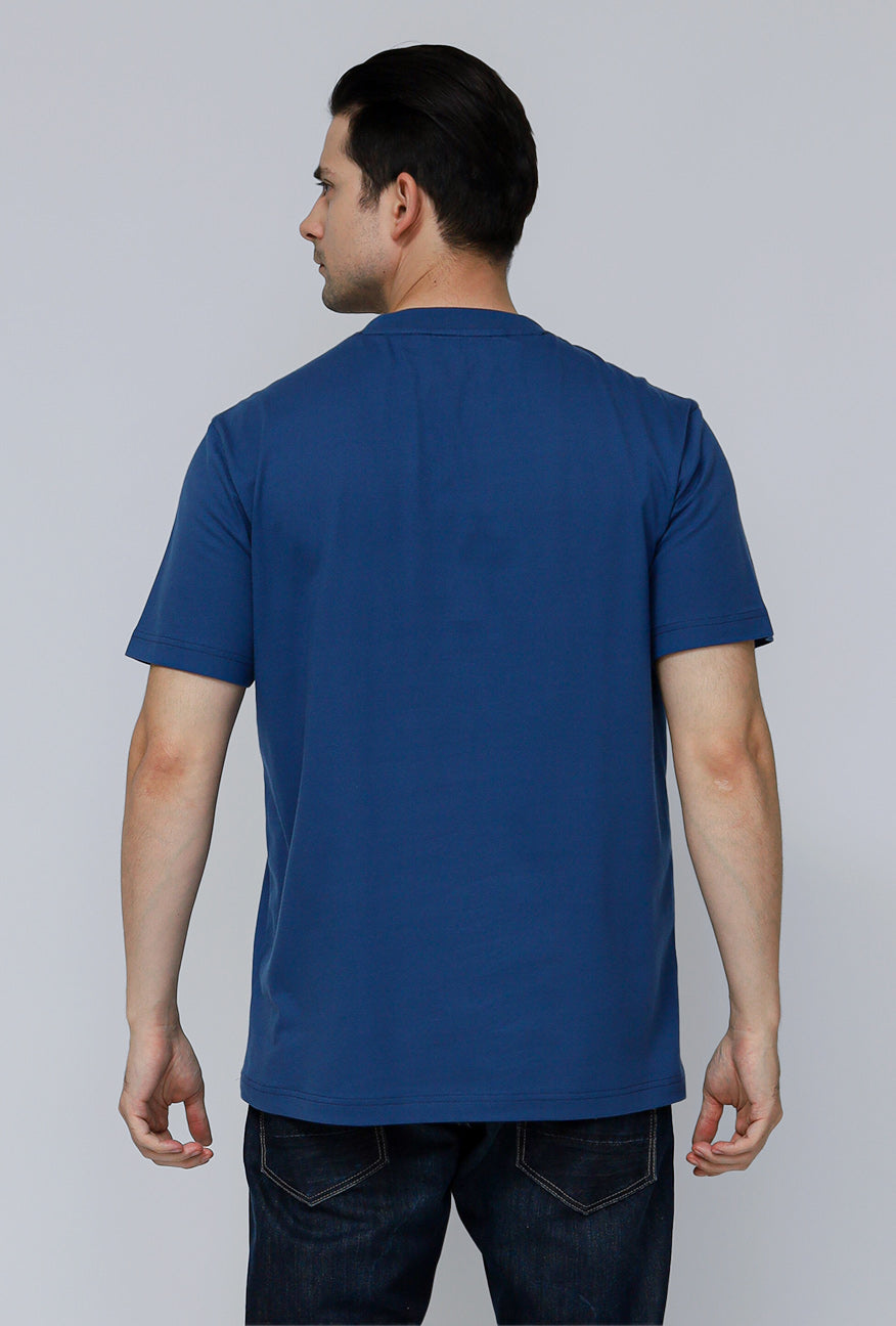 T-Shirt Lengan Pendek Regular Bricco Blue