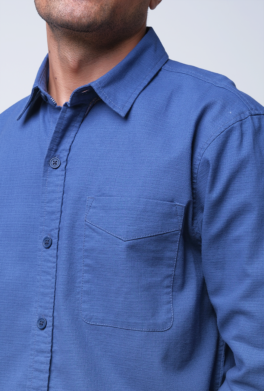 Kemeja Lengan Panjang Regular Zama Blue