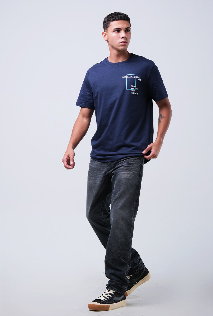 T-Shirt Lengan Pendek Slimfit Defto Dark Navy