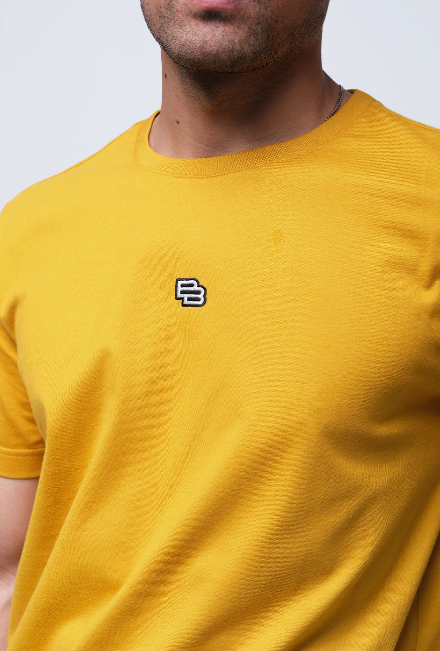 T-Shirt Lengan Pendek Slimfit Rouva Mustard