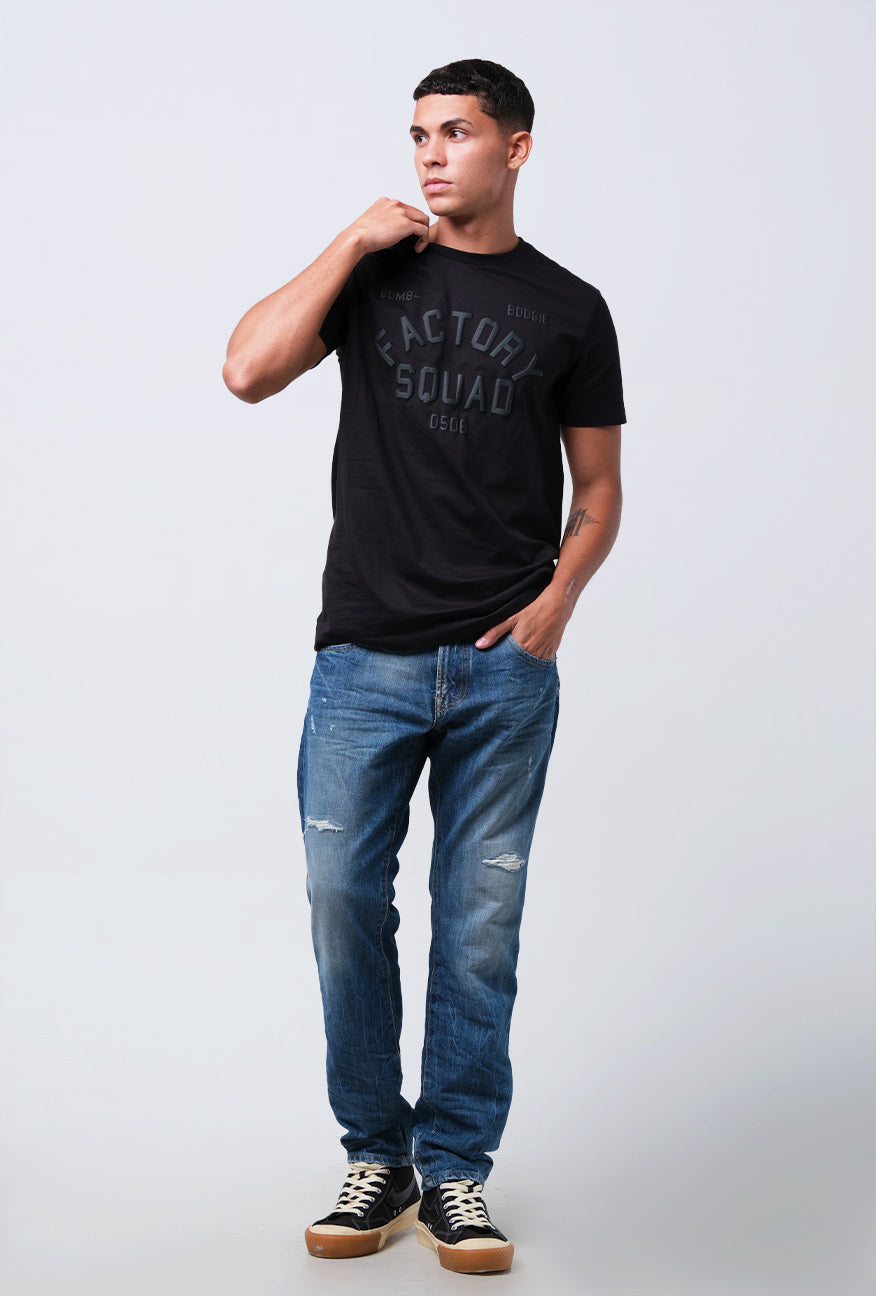 T-Shirt Lengan Pendek Slimfit Rhimo Black