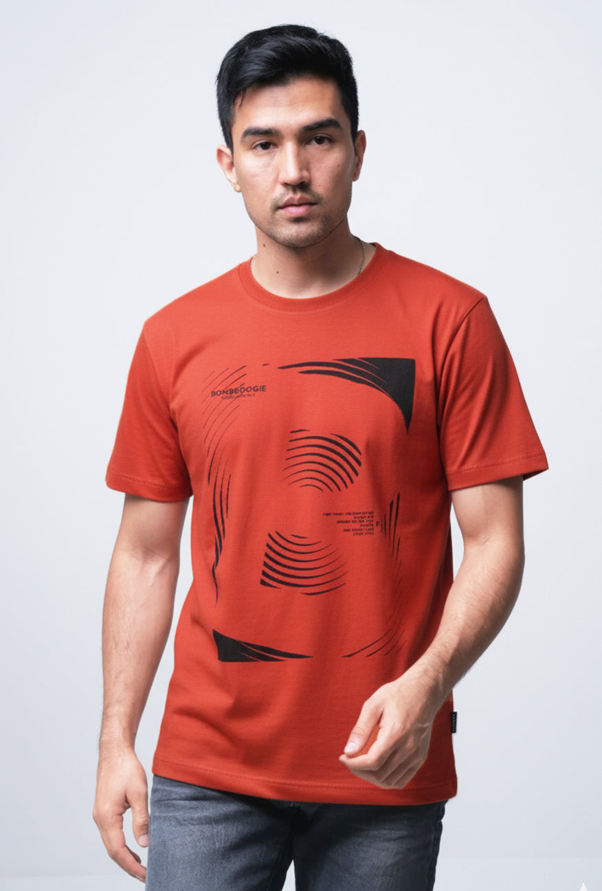 T-Shirt Lengan Pendek Regular Cortiz Dark Orange 2.0