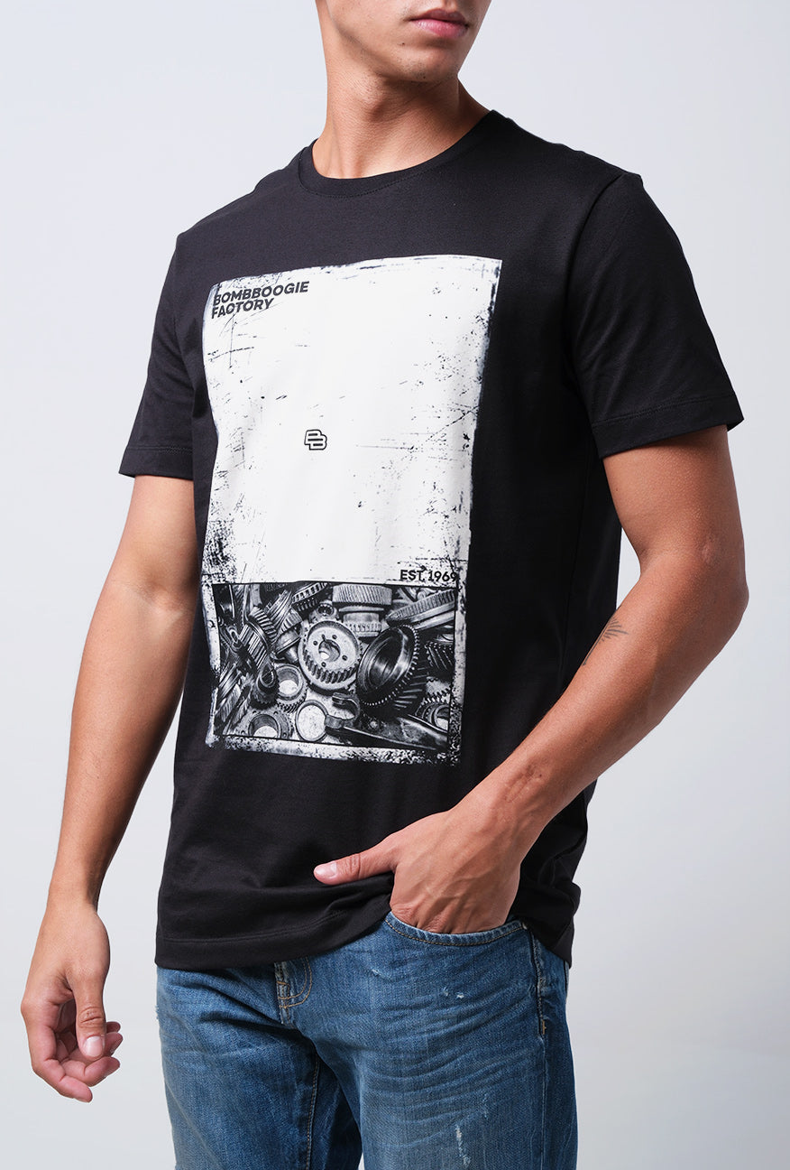 T-Shirt Lengan Pendek Slimfit Lerby black