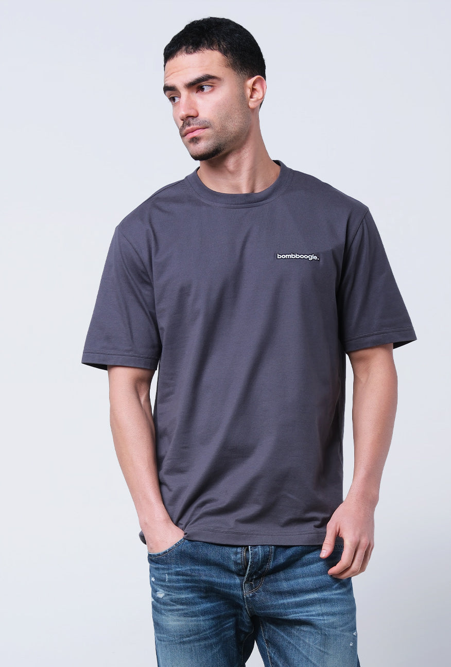 T-Shirt Lengan Pendek Oliever Dark Grey