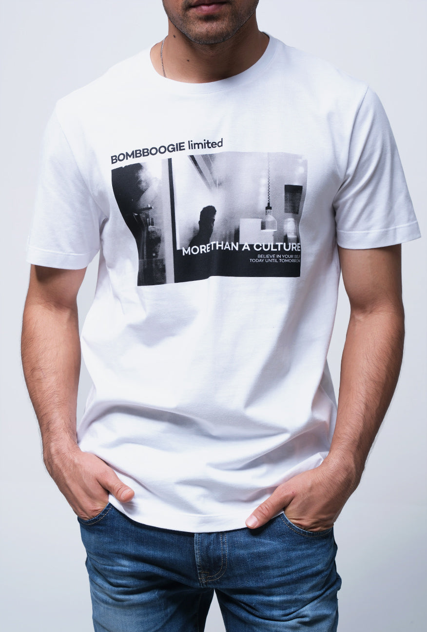T-Shirt Lengan Pendek Slimfit Gievo Offwhite