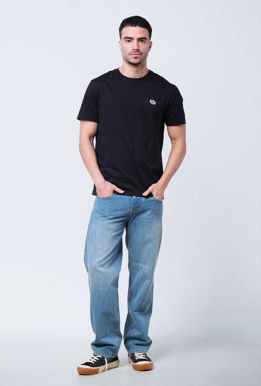 T-Shirt Lengan Pendek Slimfit Fercival Black