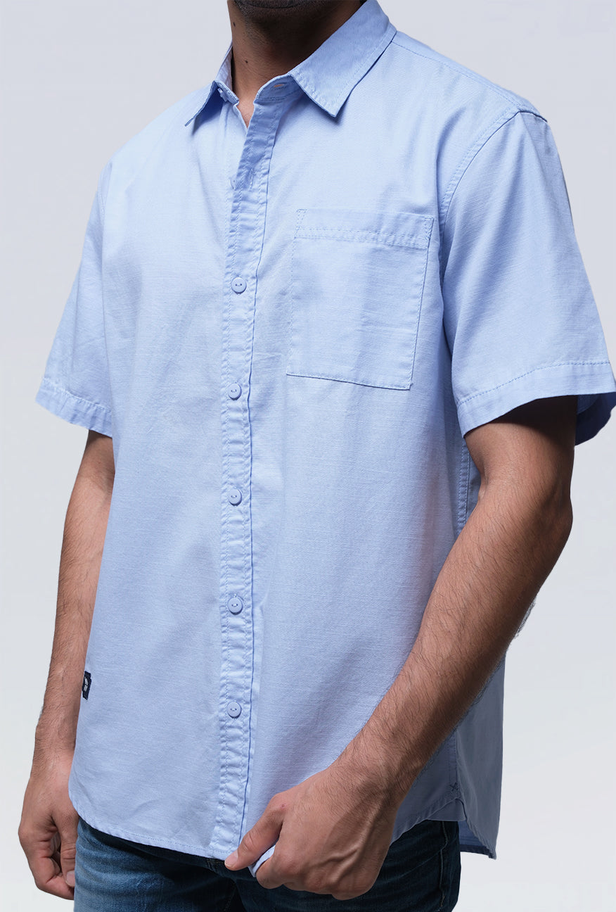 Kemeja Lengan Pendek Regular Migu Light Blue