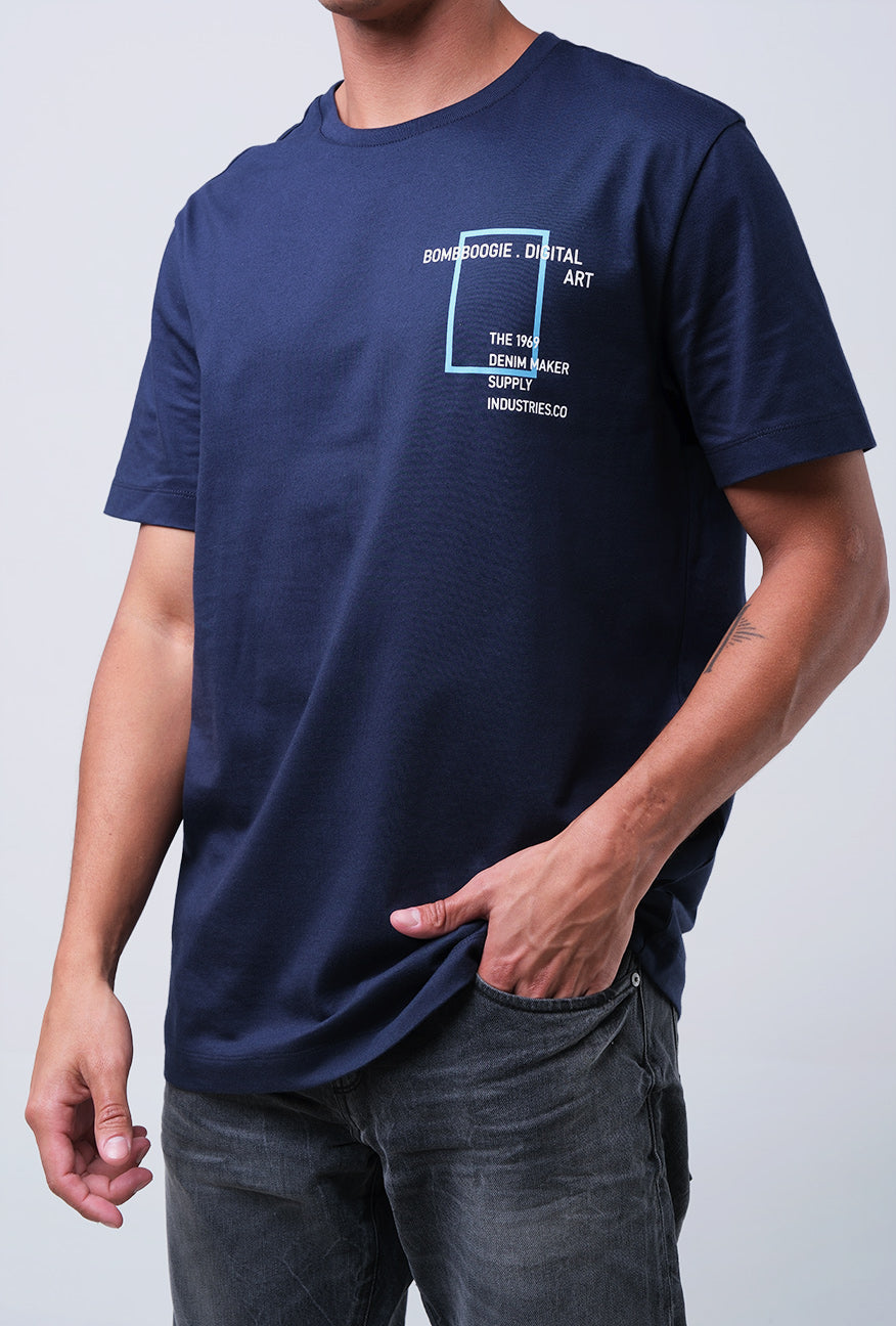 T-Shirt Lengan Pendek Slimfit Defto Dark Navy