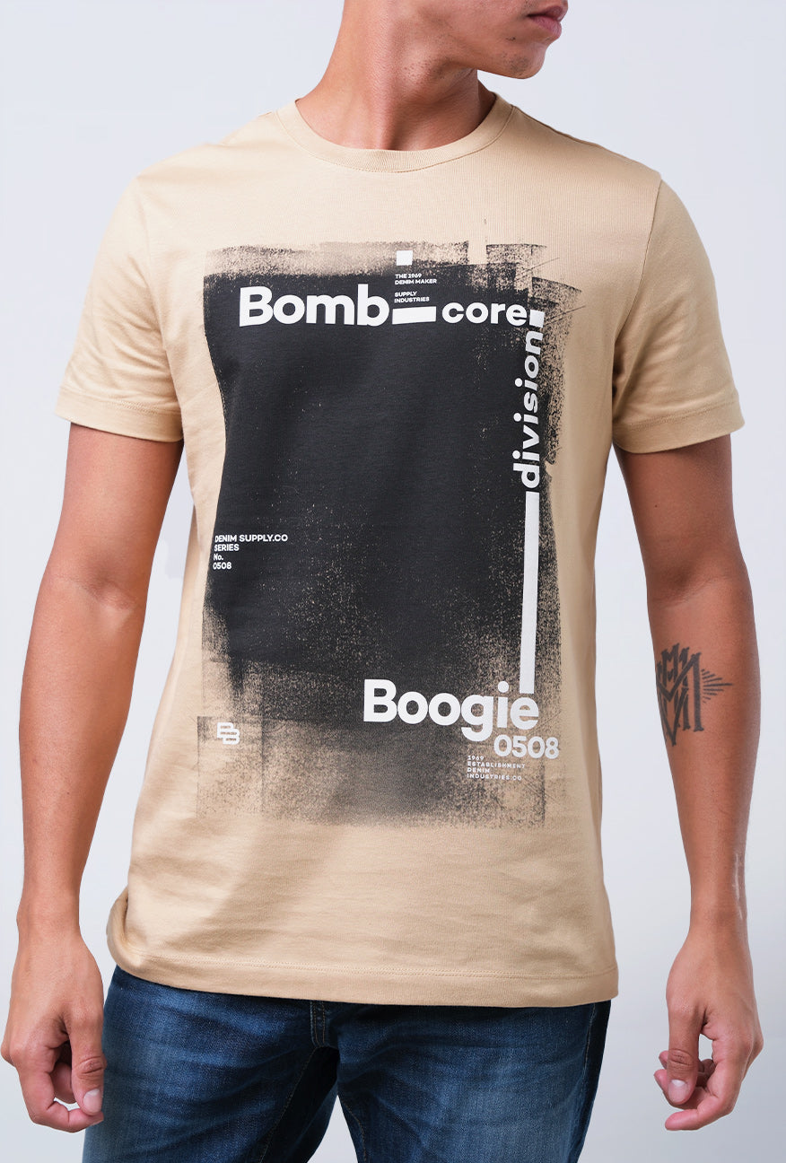 T-Shirt Lengan Pendek Slimfit Tricon Light Khaki