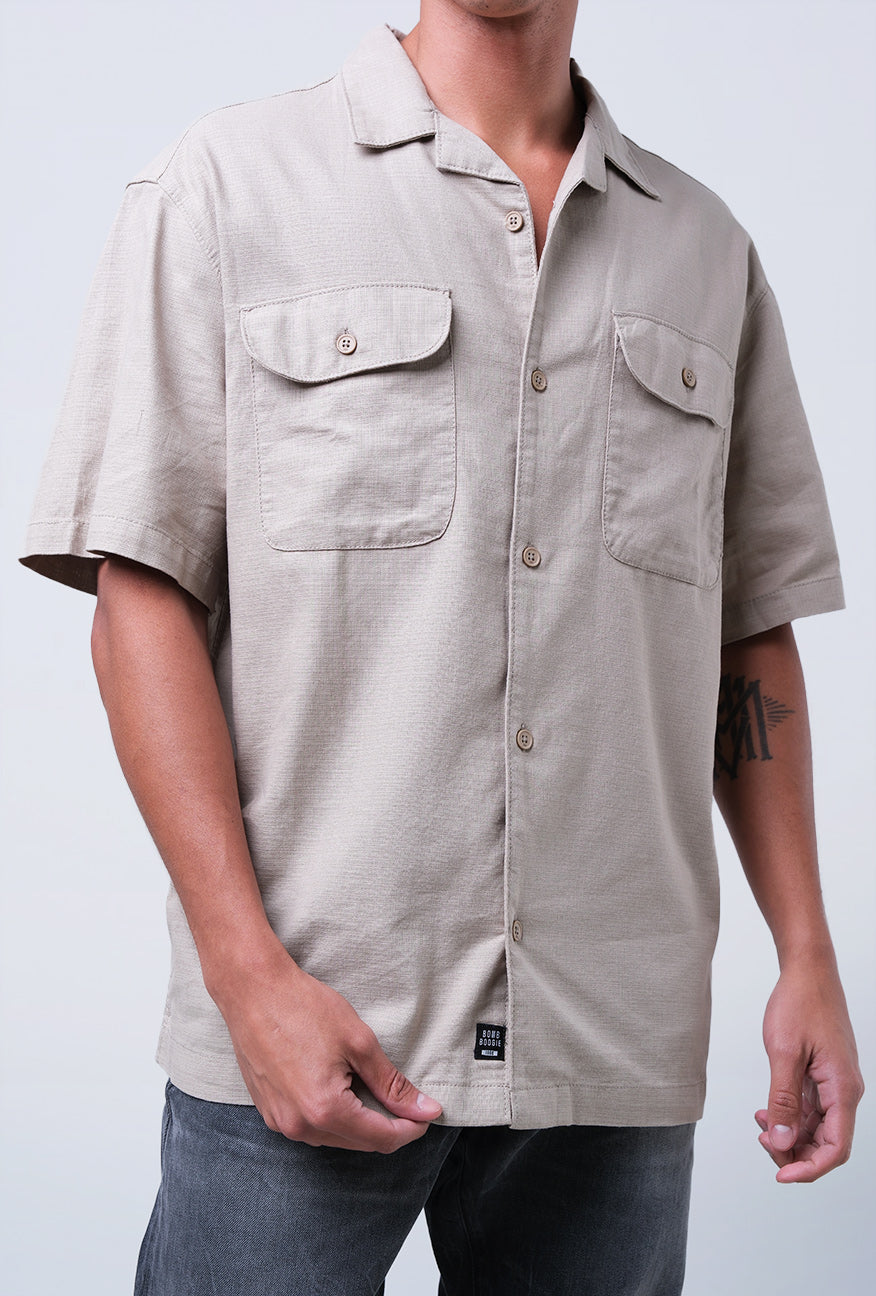 Kemeja Lengan Pendek Zamas Khaki