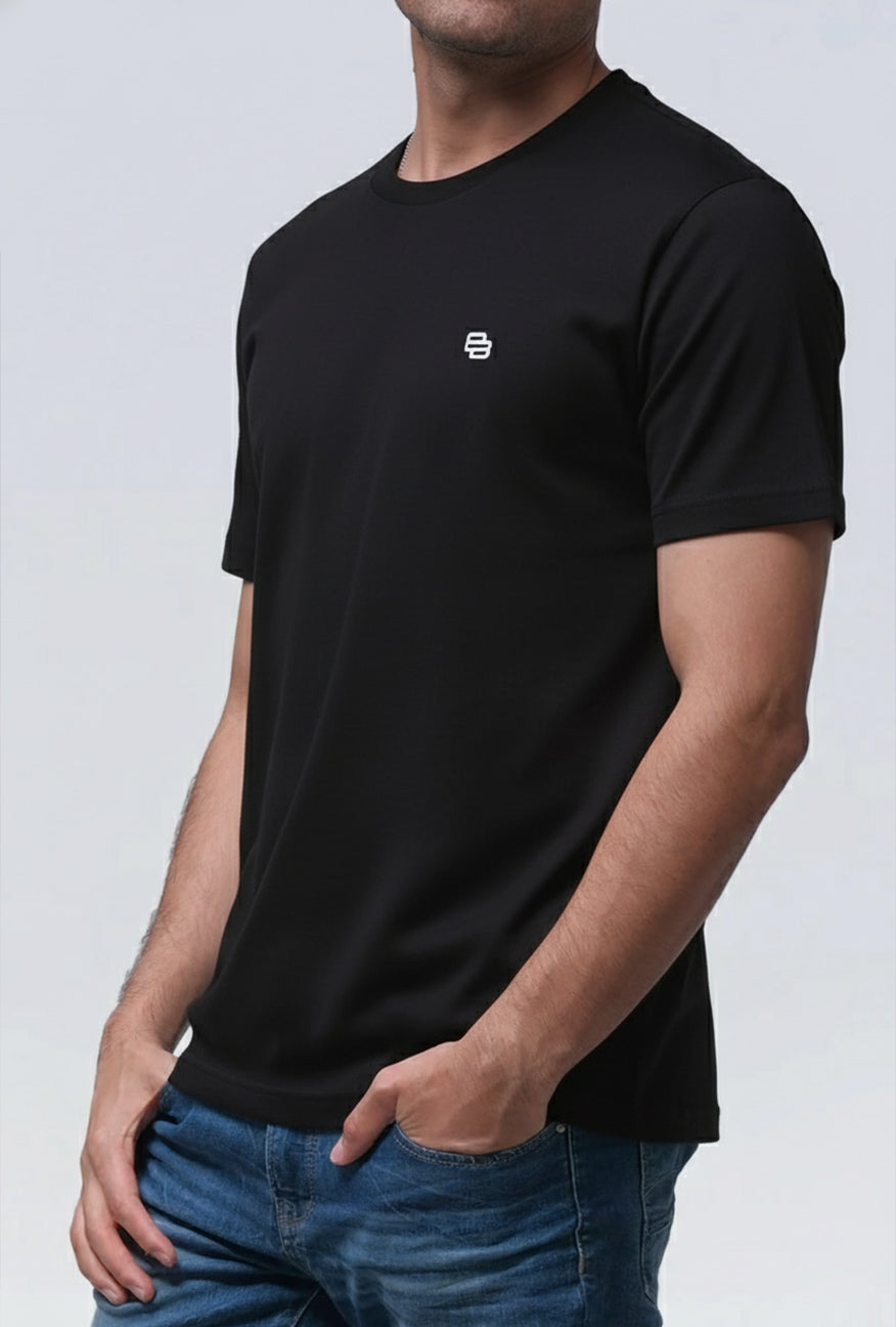T-Shirt Lengan Pendek Slimfit Fercival Black