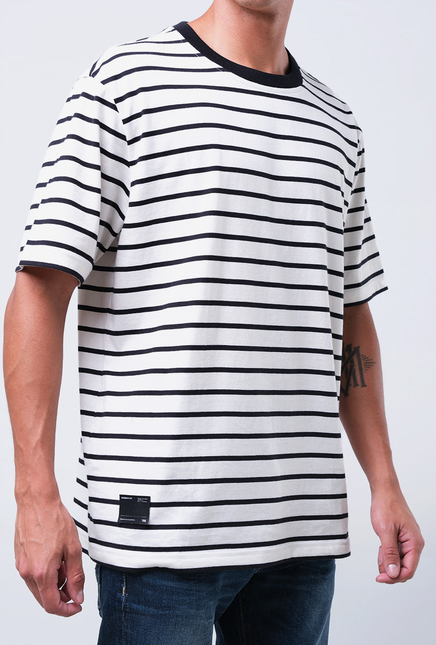 T-Shirt Lengan Pendek Regular Vogel Black Offwhite 2.0