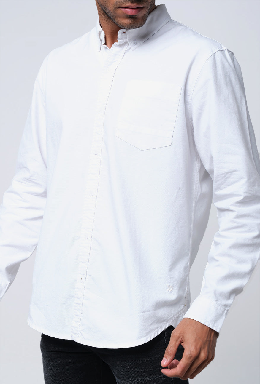 Kemeja Lengan Panjang Regular Stinger White
