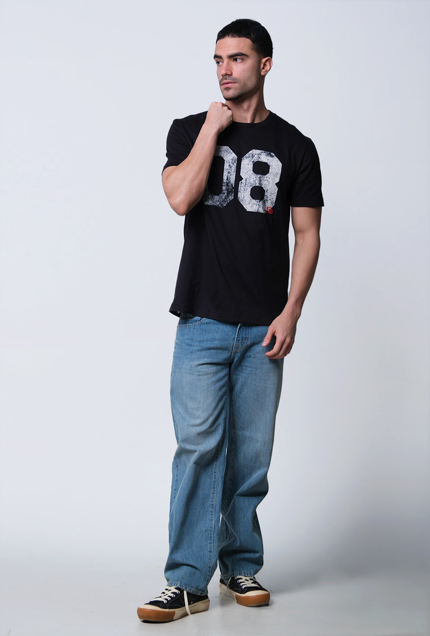 T-Shirt Lengan Pendek Slimfit Rinkle Black