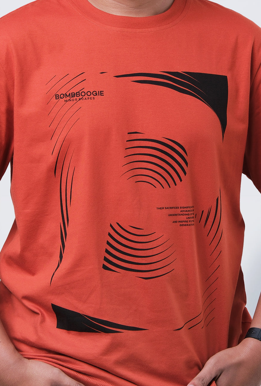 T-Shirt Lengan Pendek Regular Cortiz Dark Orange 2.0