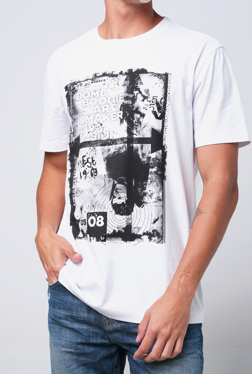 T-Shirt Lengan Pendek Slimfit Colby Offwhite