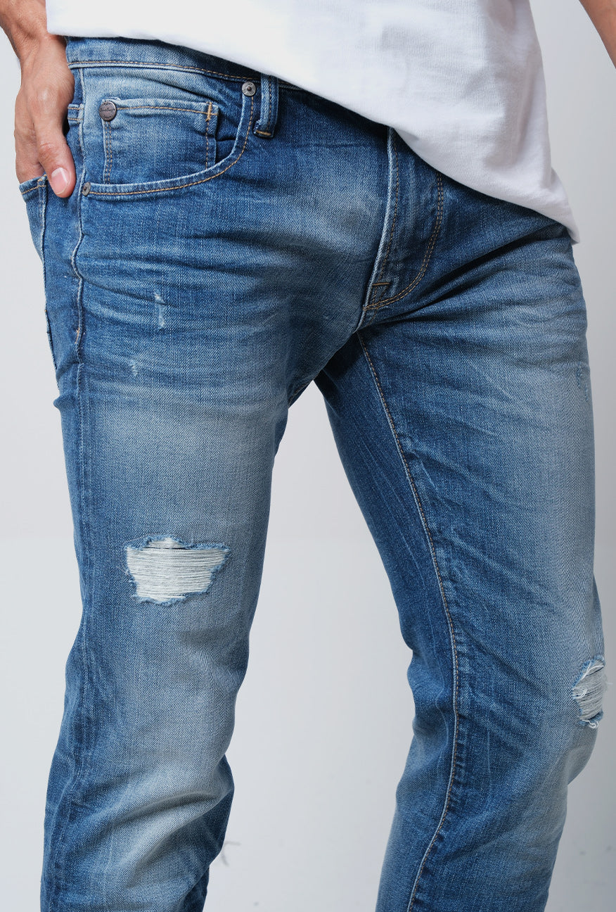 Jeans Skinny J7 Series Light Blue With Destroy