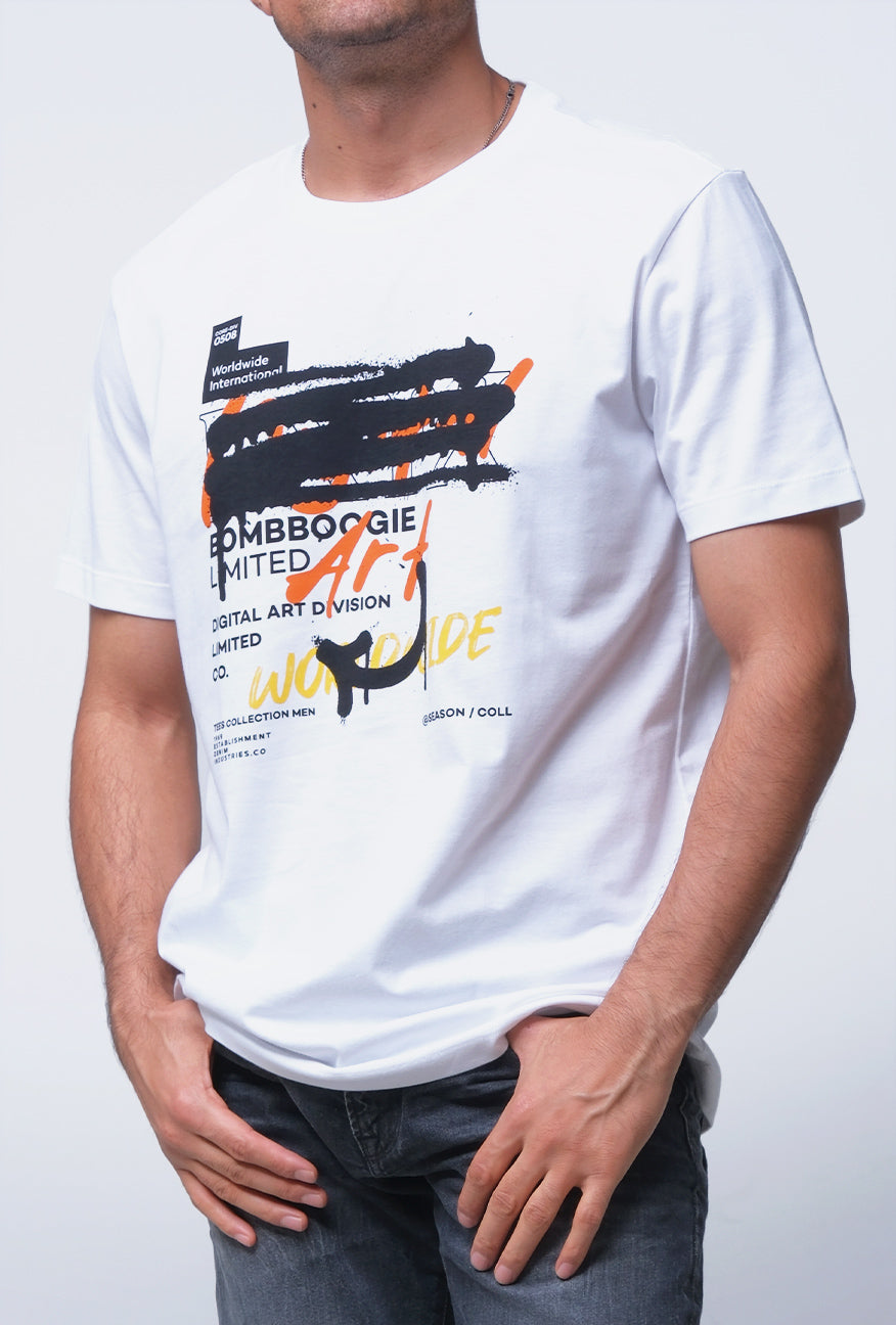 T-Shirt Lengan Pendek Slimfit Dave Offwhite