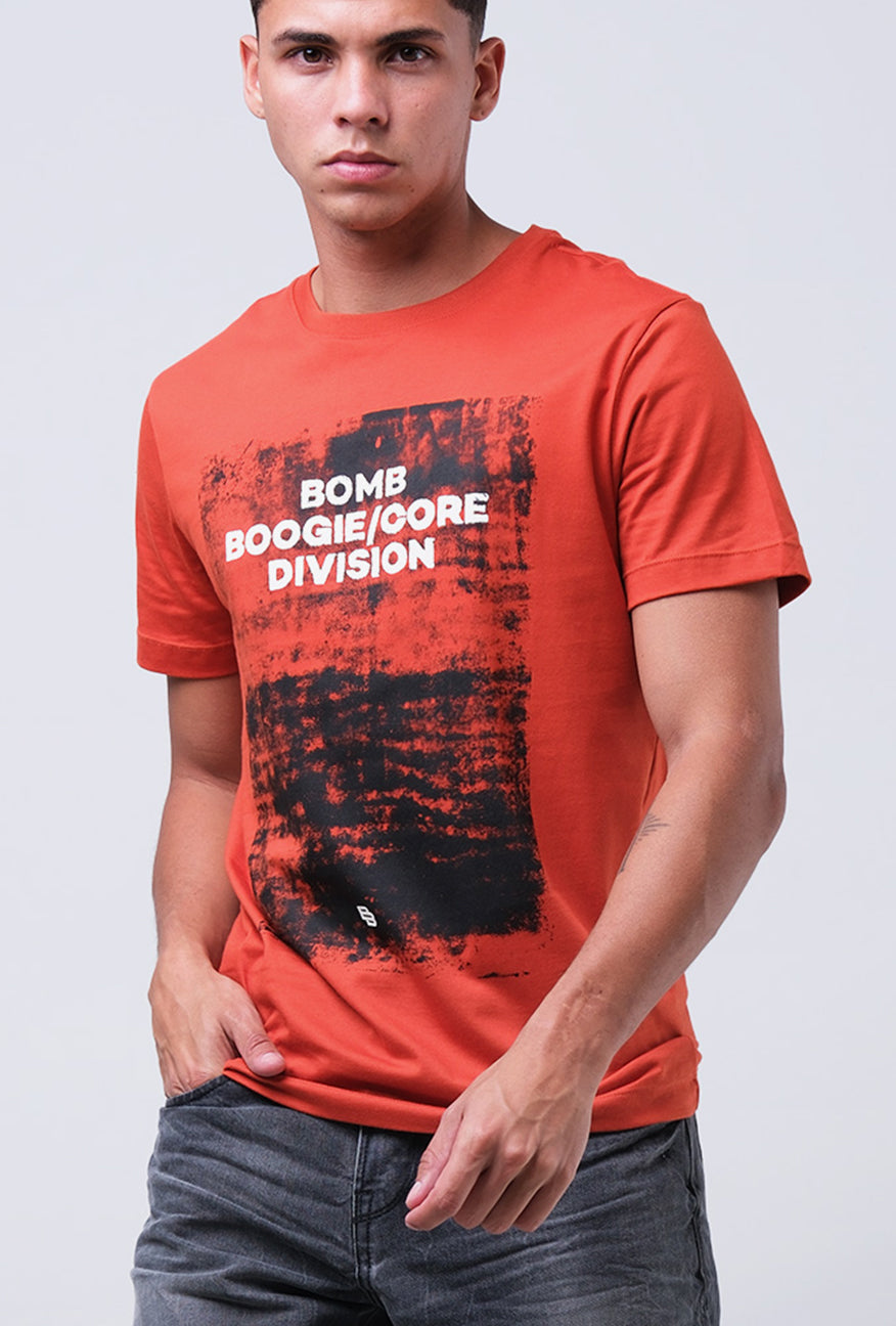 T-Shirt Lengan Pendek Slmift Hereon Dark Orange