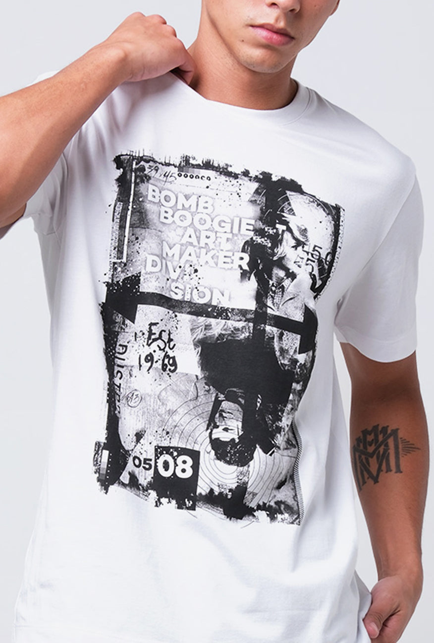 T-Shirt Lengan Pendek Slimfit Colby Offwhite