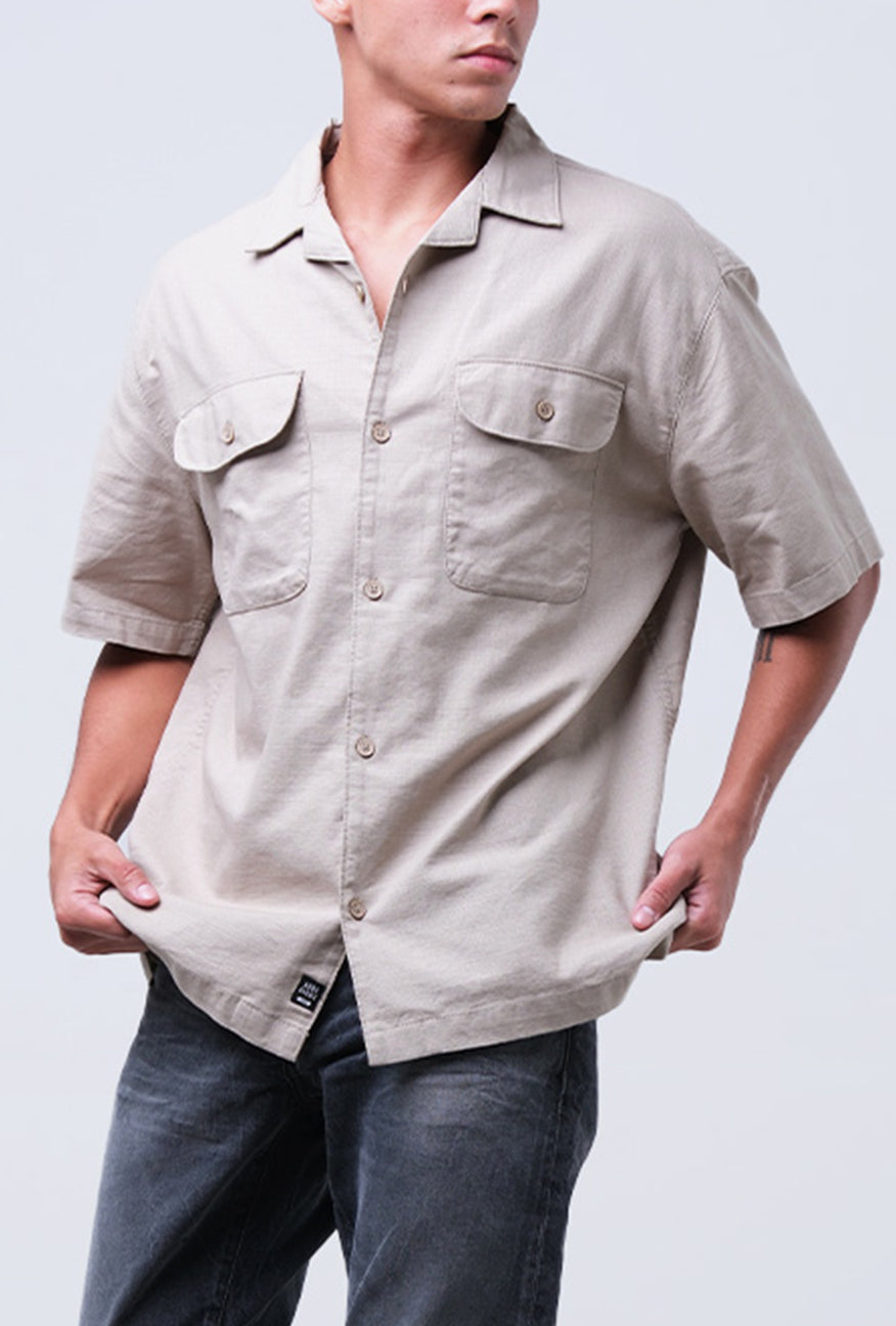 Kemeja Lengan Pendek Zamas Khaki