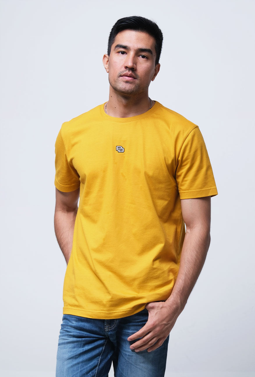 T-Shirt Lengan Pendek Slimfit Rouva Mustard