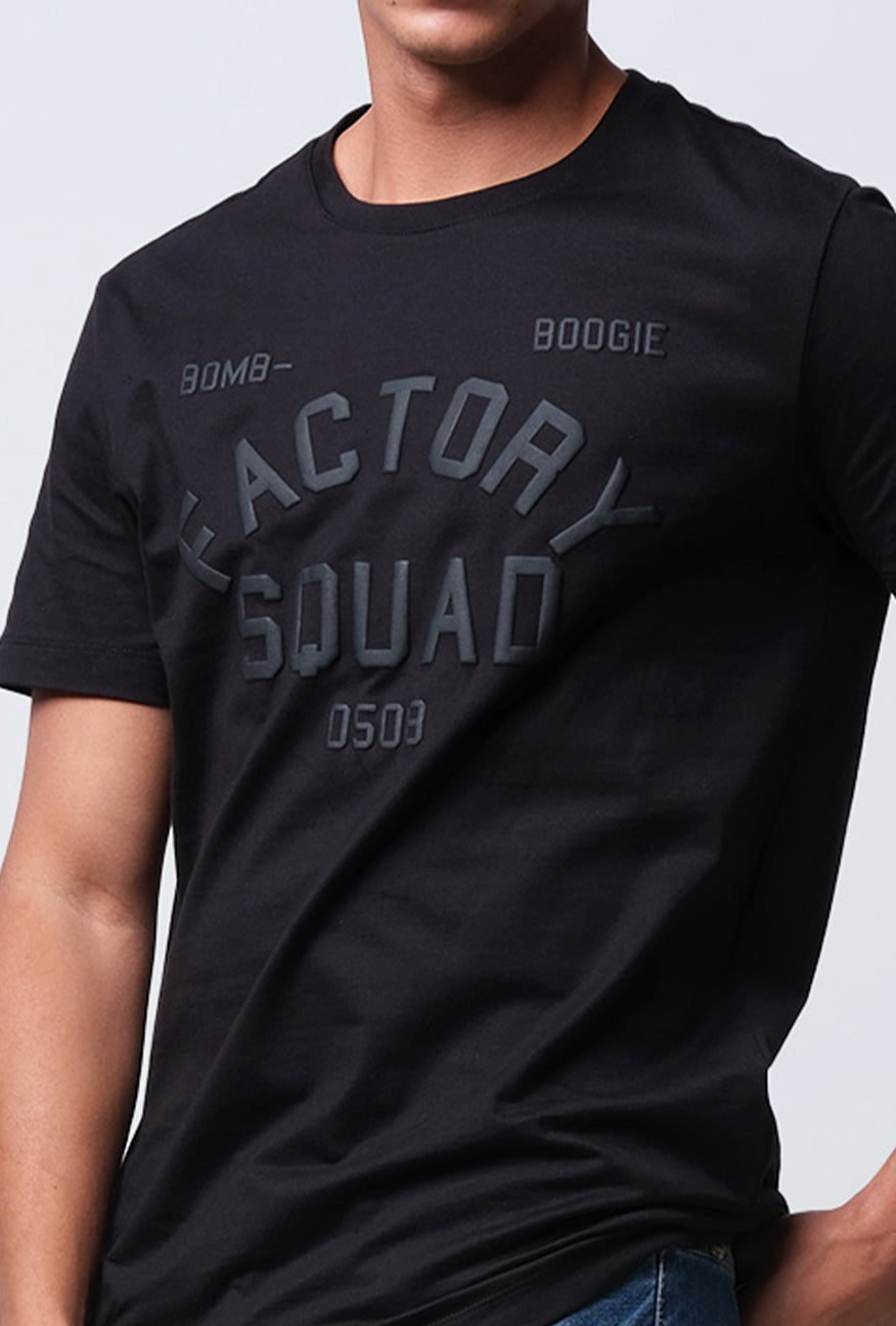 T-Shirt Lengan Pendek Slimfit Rhimo Black
