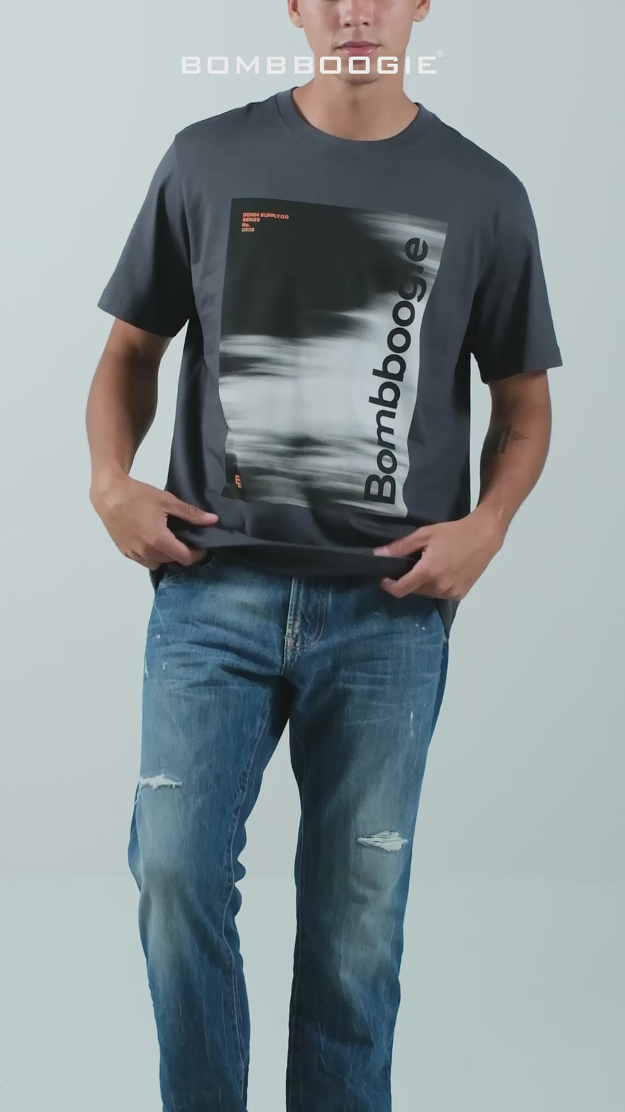 T-Shirt Lengan Pendek Regular Greivo Dark Grey 2.0