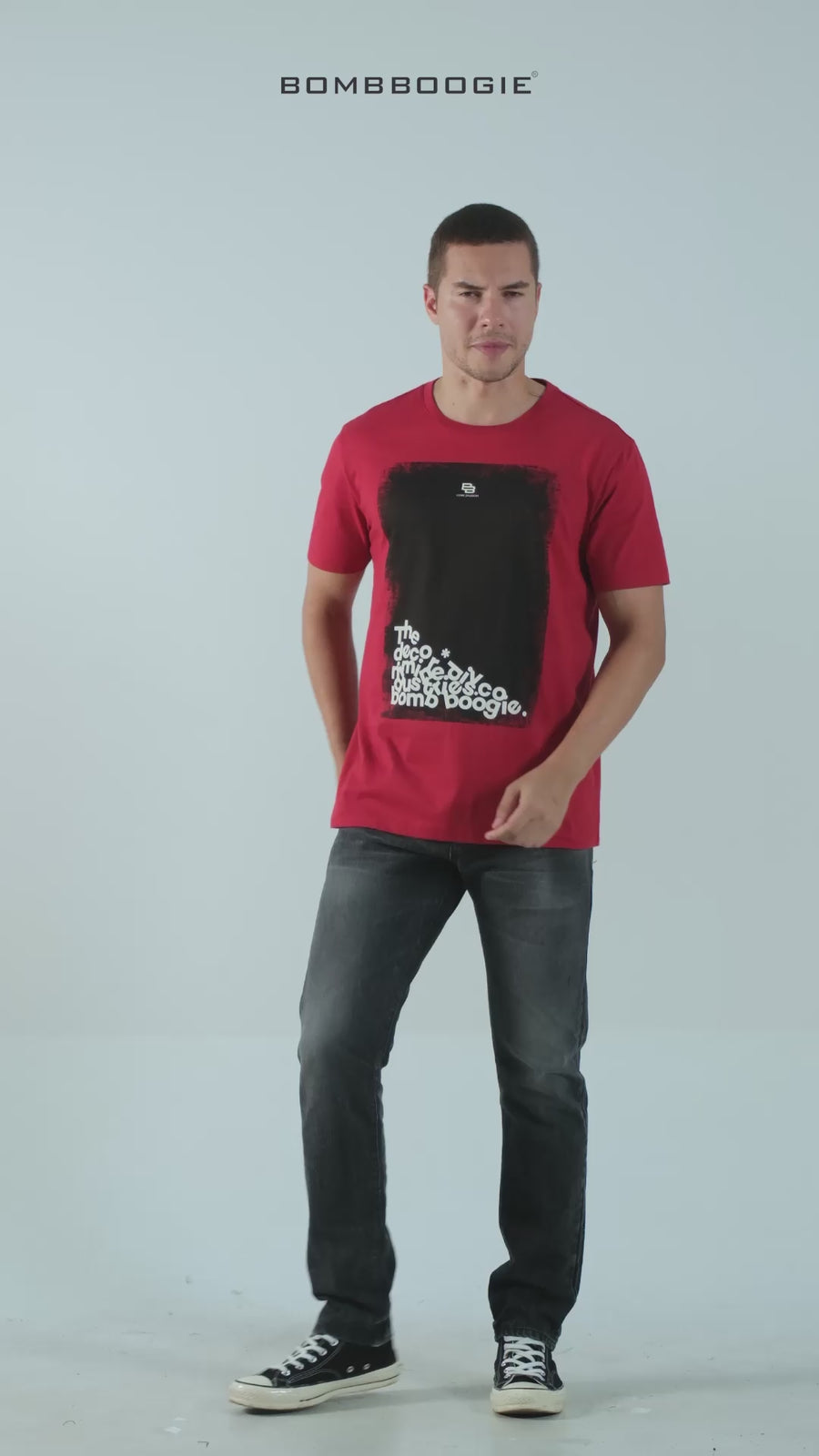 T-Shirt Lengan Pendek Slimfit Haskies Red