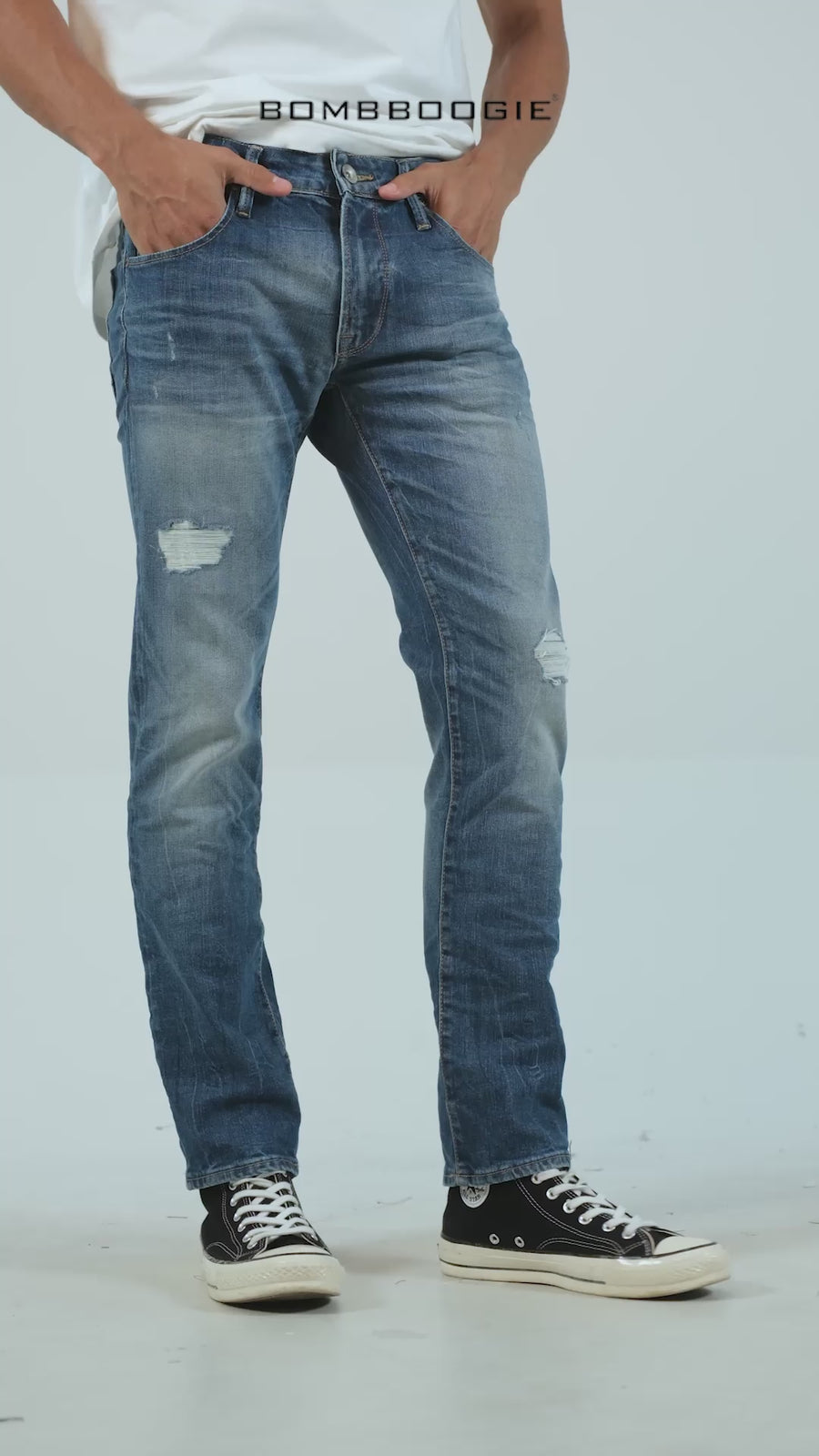 Jeans Skinny J7 Series Light Blue With Destroy