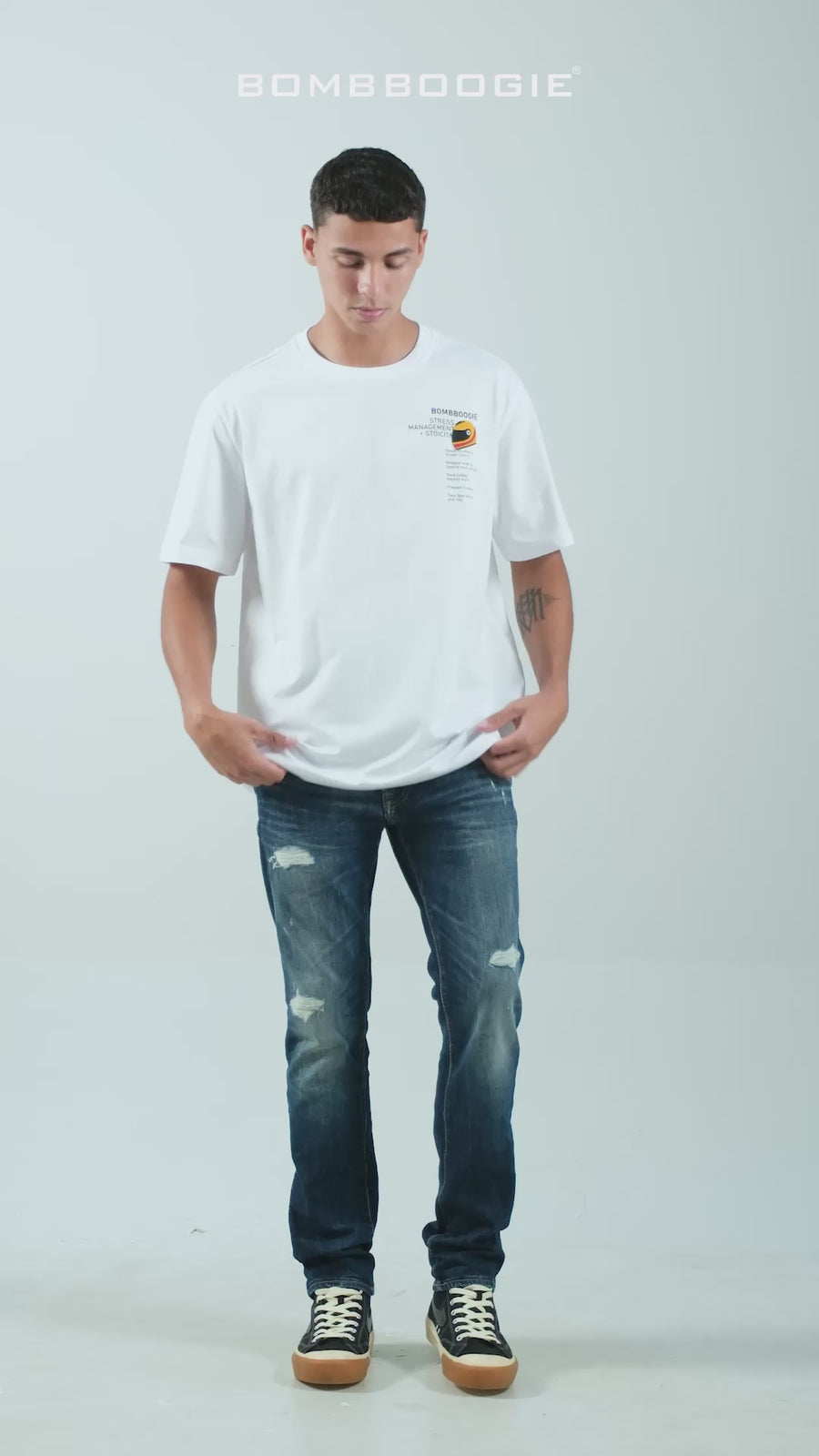 T-Shirt Lengan Pendek Regular Reyca Offwhite 2.0