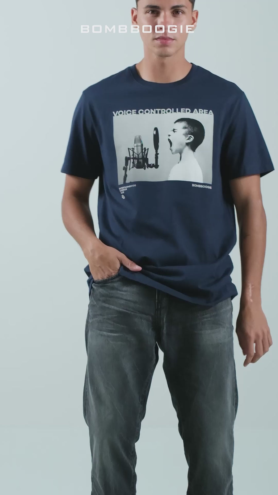 T-Shirt Lengan Pendek Slimfit Waldrof Dark Navy