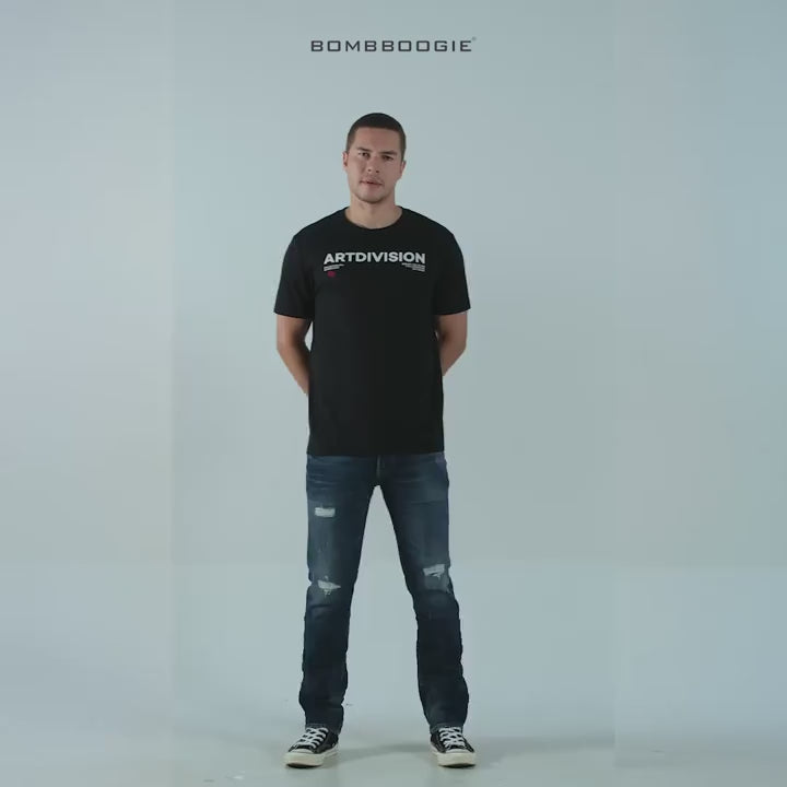 T-Shirt Lengan Pendek Slimfit Courty Black