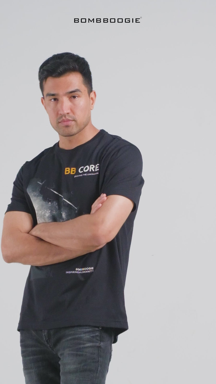 T-Shirt Lengan Pendek Slimfit Primson Black