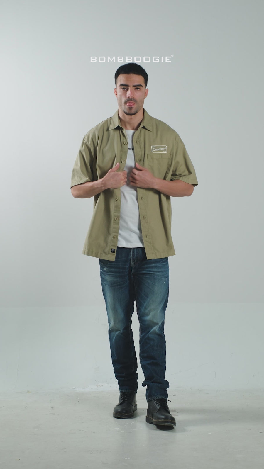 Kemeja Lengan Pendek Regular Mapex Olive