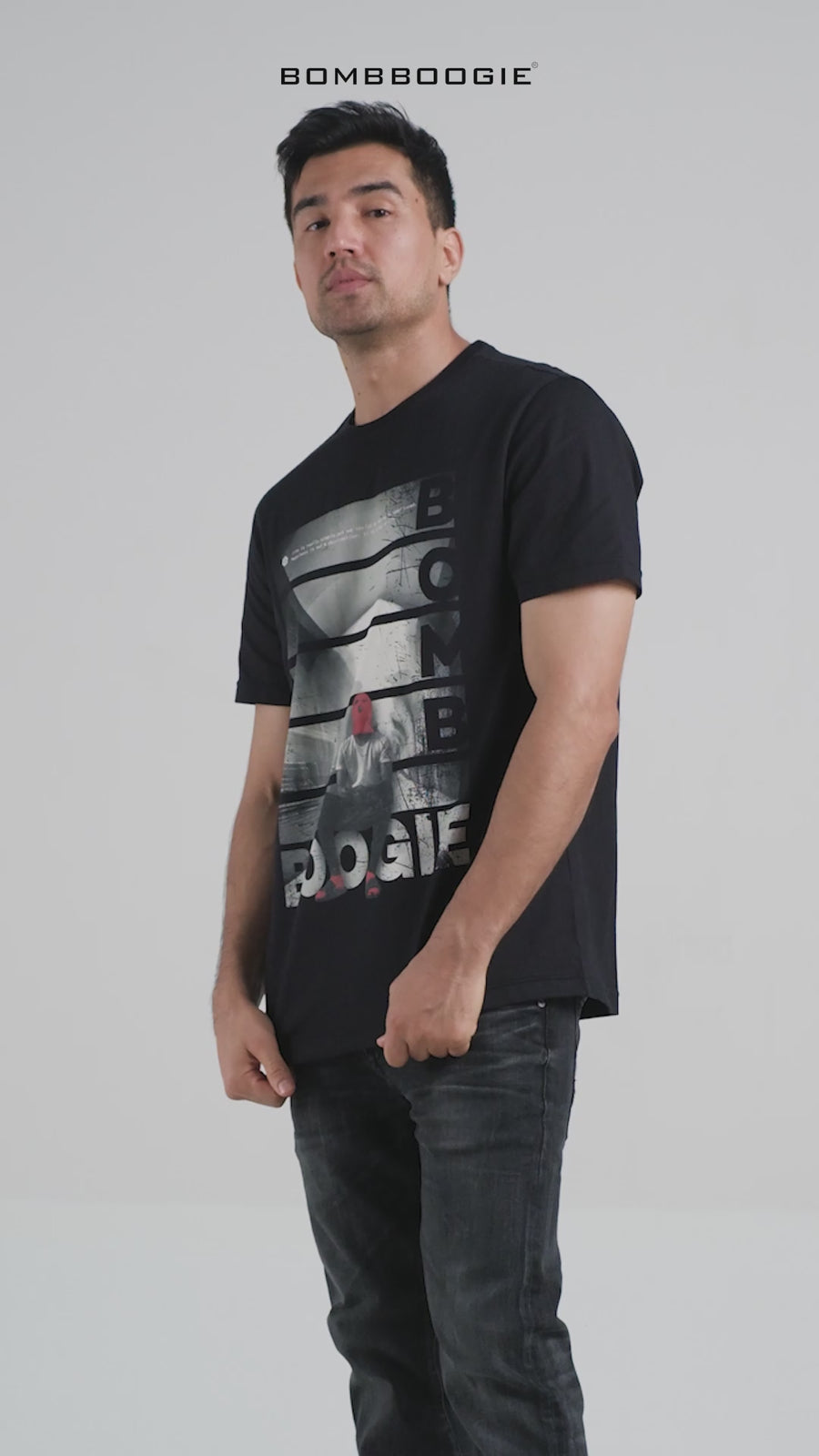 T-Shirt Lengan Pendek Slimfit Hartly Black Online