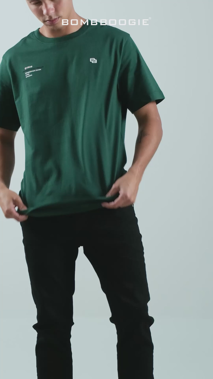 T-Shirt Lengan Pendek Regular Scree Dark Green 2.0