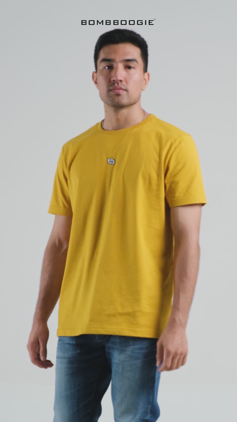 T-Shirt Lengan Pendek Slimfit Rouva Mustard