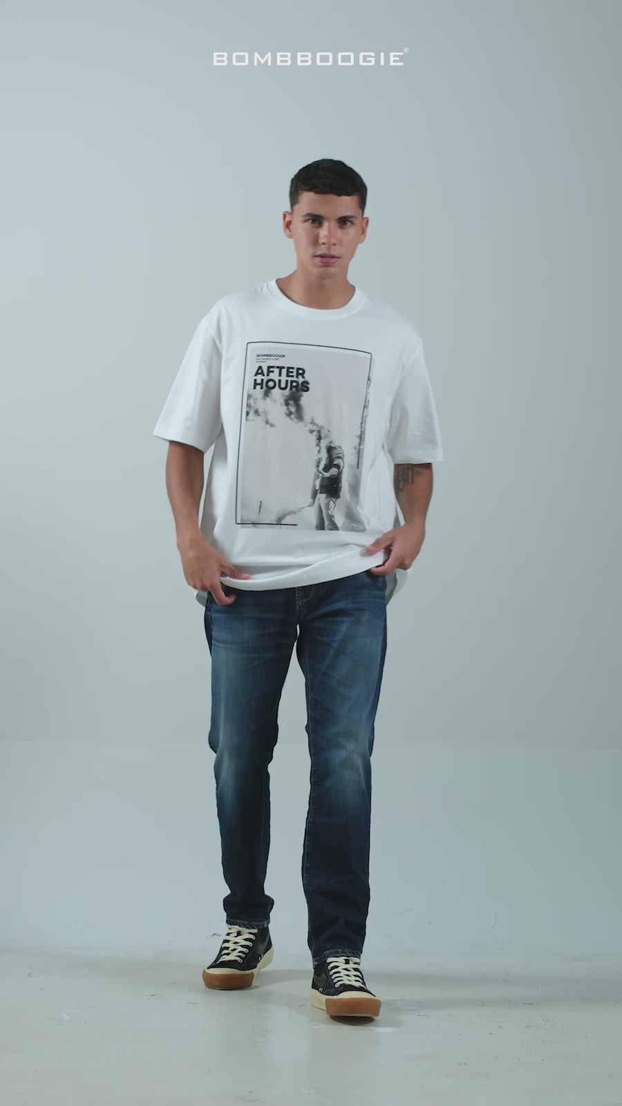 T-Shirt Lengan Pendek Regular Wellmon Offwhite 2.0