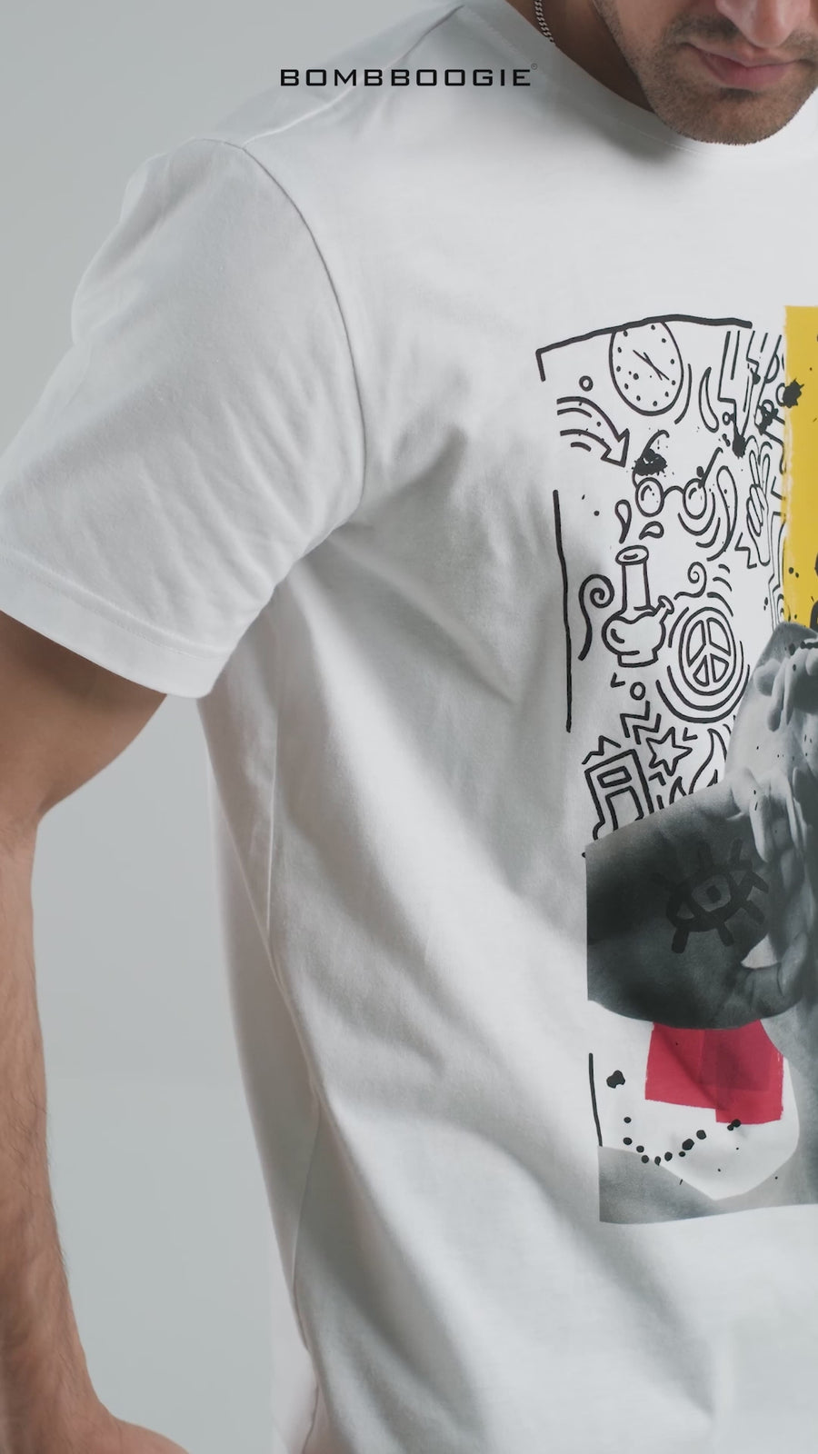 T-Shirt Lengan Pendek Slimfit Creeg Offwhite